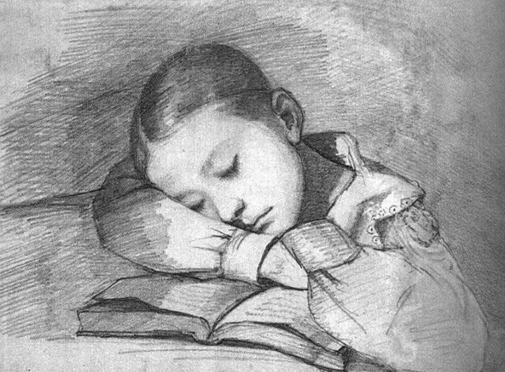 Gustave Courbet Portrait of Juliette Courbet as a Sleeping Child